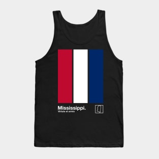 Mississippi State Flag  // Original Minimalist Artwork Poster Design Tank Top